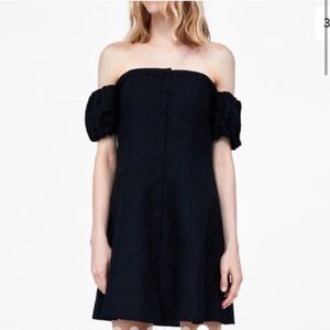 New with tags Zara linen off the shoulder dress